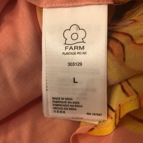 Farm Rio Banana Taste Ruffle Midi Dress Sz L NWT - Picture 5 of 7